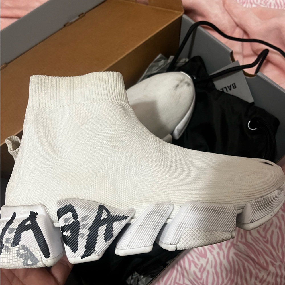 White Balenciaga Sock runners